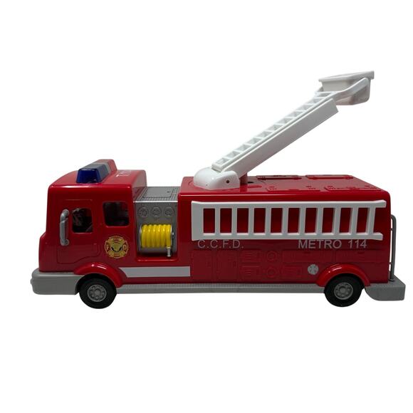 Chevron Cars Fuller Fire Truck No.42 Red Ladder Toy Vehicle Y2K Collectible - Picture 5 of 10